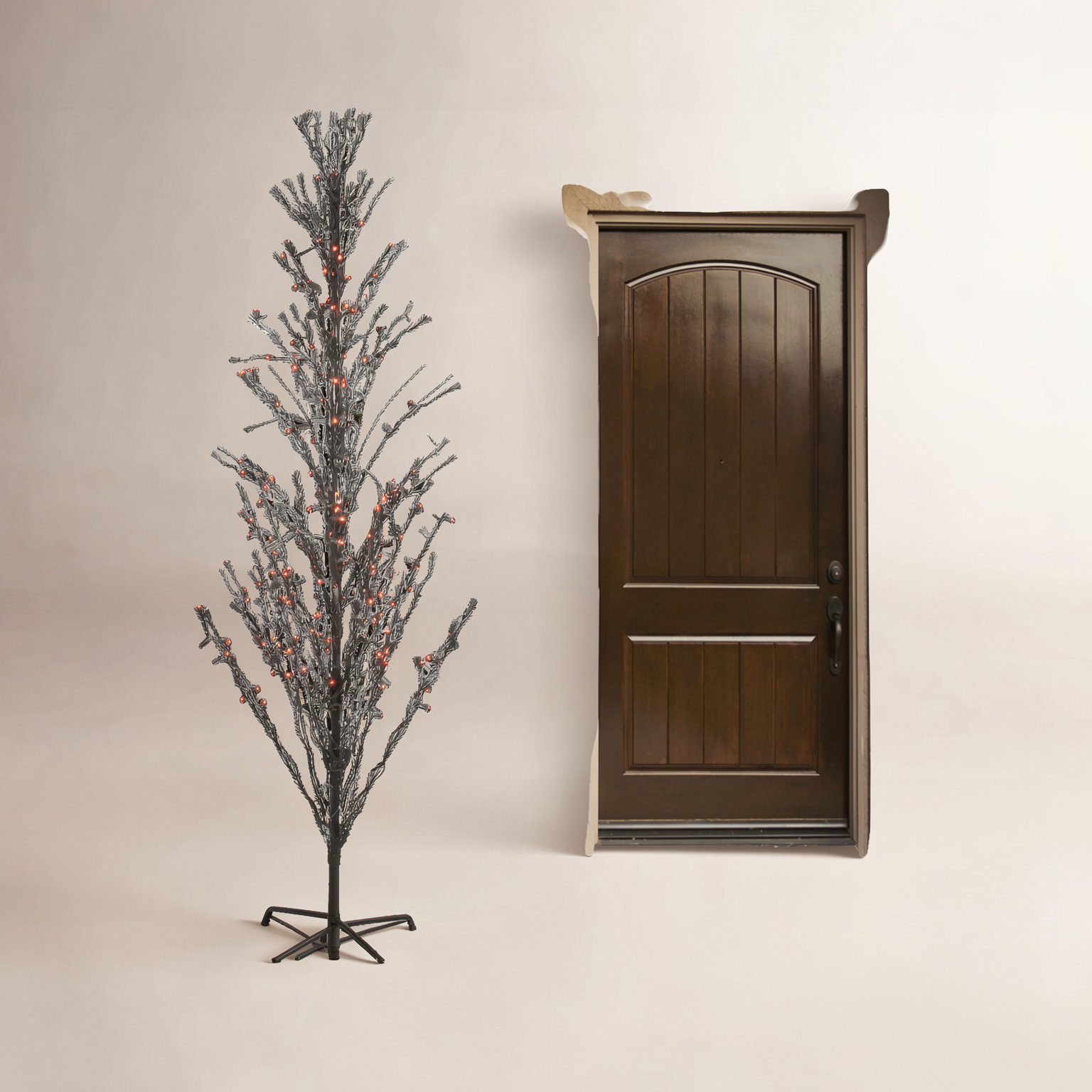 Lighted Halloween Twig Tree, 72 in x 44 in