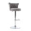 Ensemble de tabourets de bar pivotants en velours de 2/4/6, tabourets de bar réglables en hauteur avec dossier et base chromée-874458727-874458726