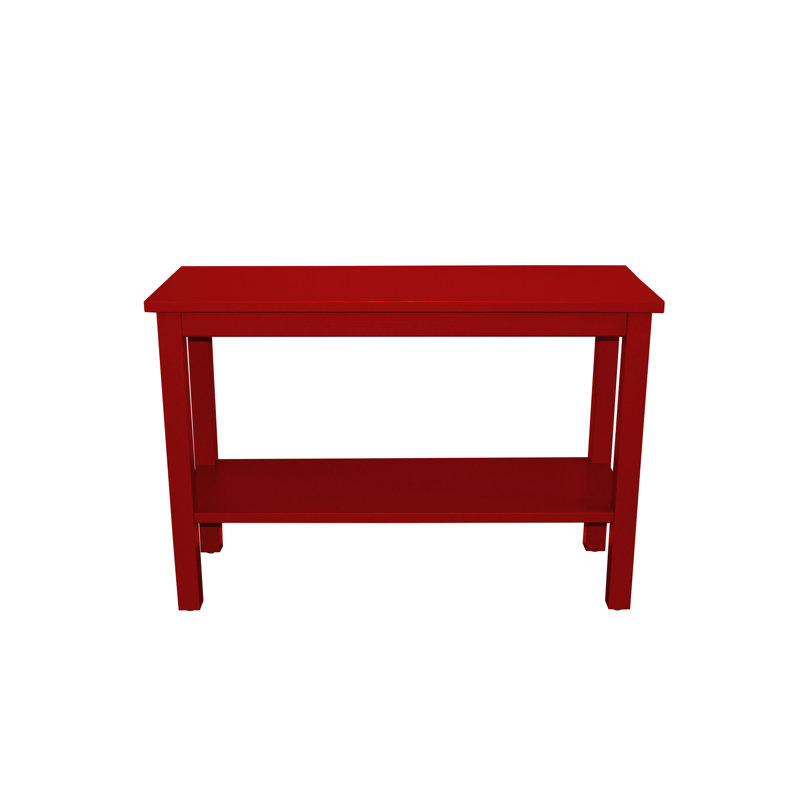 Console en bois massif 44 po Haralan, Rouge