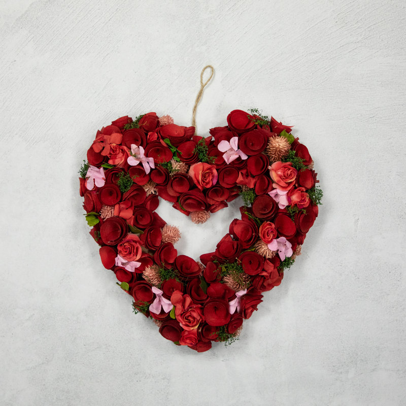 Couronne de Saint-Valentin, H 13,5 po x l 12 po x P 2 po