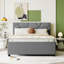 Lit tapissier avec couchette Kenn Linen-1723453868-1723453867