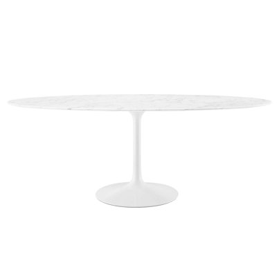 Lippa Oval Artificial Marble Dining Table