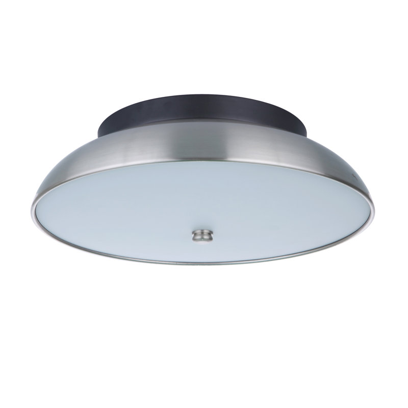 Soul Acrylic LED Flush Mount, Nickel, 3.5" H x 10.5" W x 10.5" D