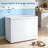 Cowsar Chest Freezer 10.0 Cubic Feet, White. Top Open Door with 3 Removable Baskets, 7 Level Adjustable Temperature, Ideal for Home, Dorm, Bar, Basement, and Kitchen.