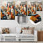 Danemark - Toits écarlates Collage III - décor mural en métal Cityscapes-771729281