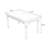 White Rectangular Solid Dining Table For Dining Room/Kitchen