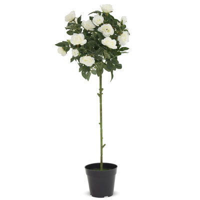 85cm Faux Rose Tree in Pot