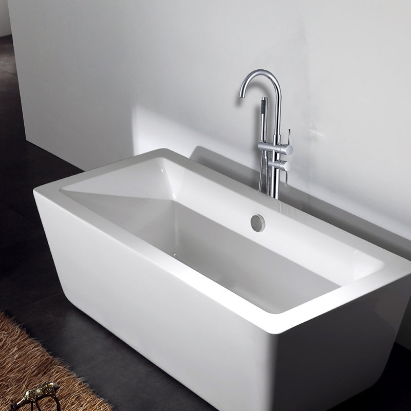 Bec de baignoire sur pied avec inverseur et douchette Lynnhaven