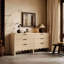 Commode 6 tiroirs avec panneau ondulé cannelé