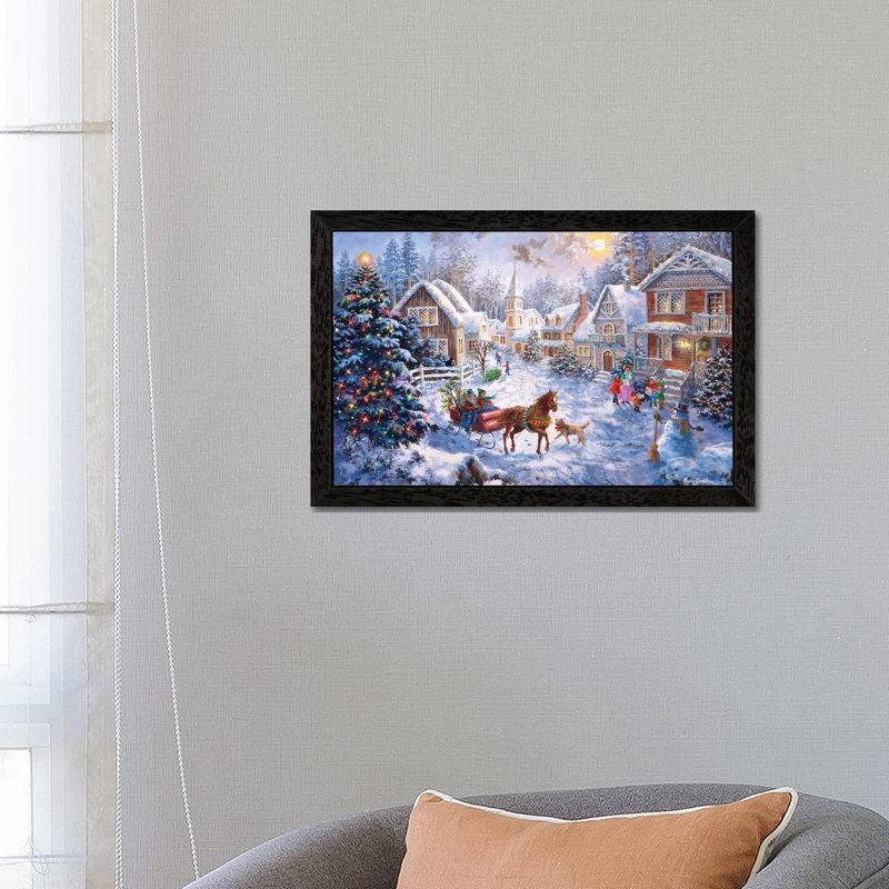 Nicky Boehme - Print on Canvas, 20.32 cm H x 30.48 cm W, Black Framed