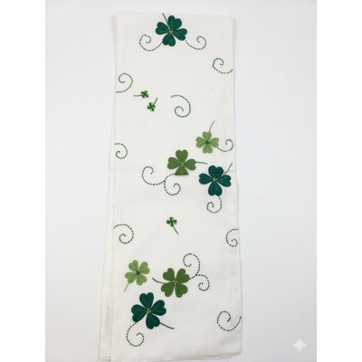 Ditzy Shamrock 100% Polyester Runner 13"x70"