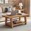 Table basse 47,24 po en bois massif avec rangement pour le salon