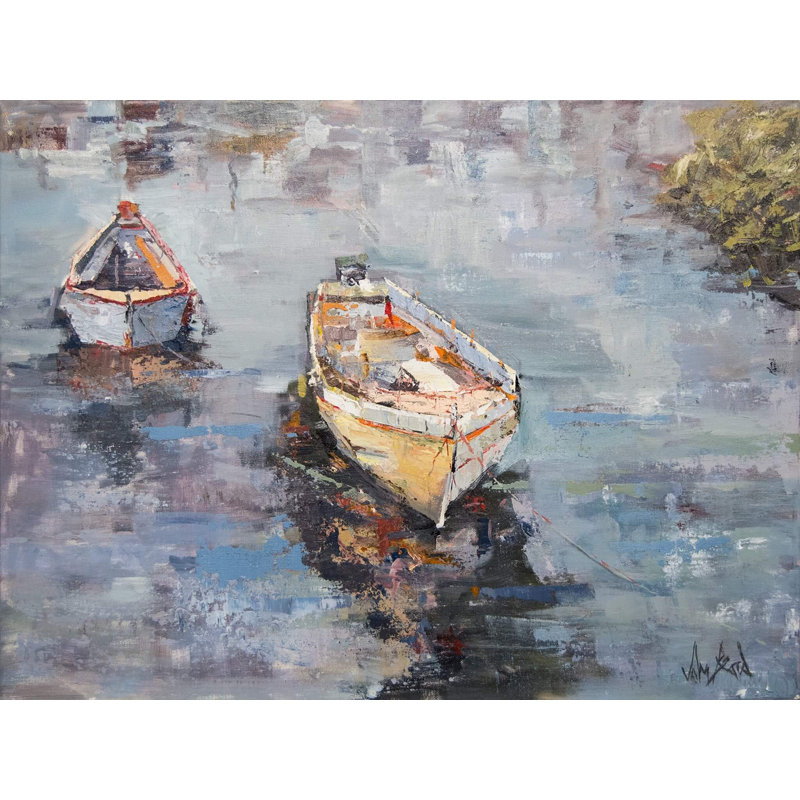 Patiently Waiting - Artist Enhanced Canvas Print, 24" H x 30" W x 1" D, Unframed
