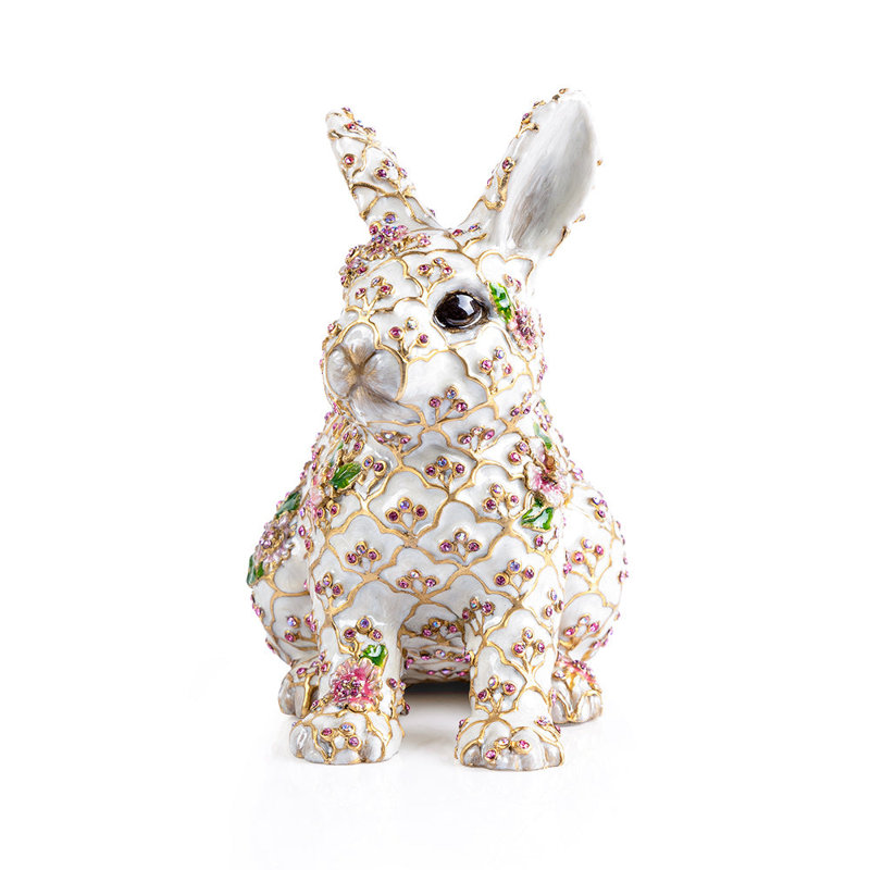 Jing Floral Rabbit Figurine