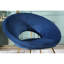 Attrayante chaise en velours soyeux avec base de traîneau de ton or-1617055741