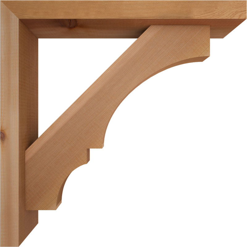 Balboa Block Offset Brace Bracket, 20 x 20, 3 1/2"W Western Red Cedar (Smooth)