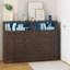 Commode 8 tiroirs 55 po de large avec rangement, DEL et station de charge-943281011-943281022