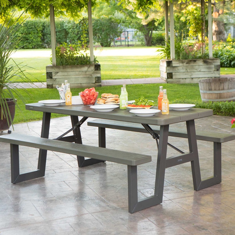 Rectangular Outdoor Folding Picnic Table