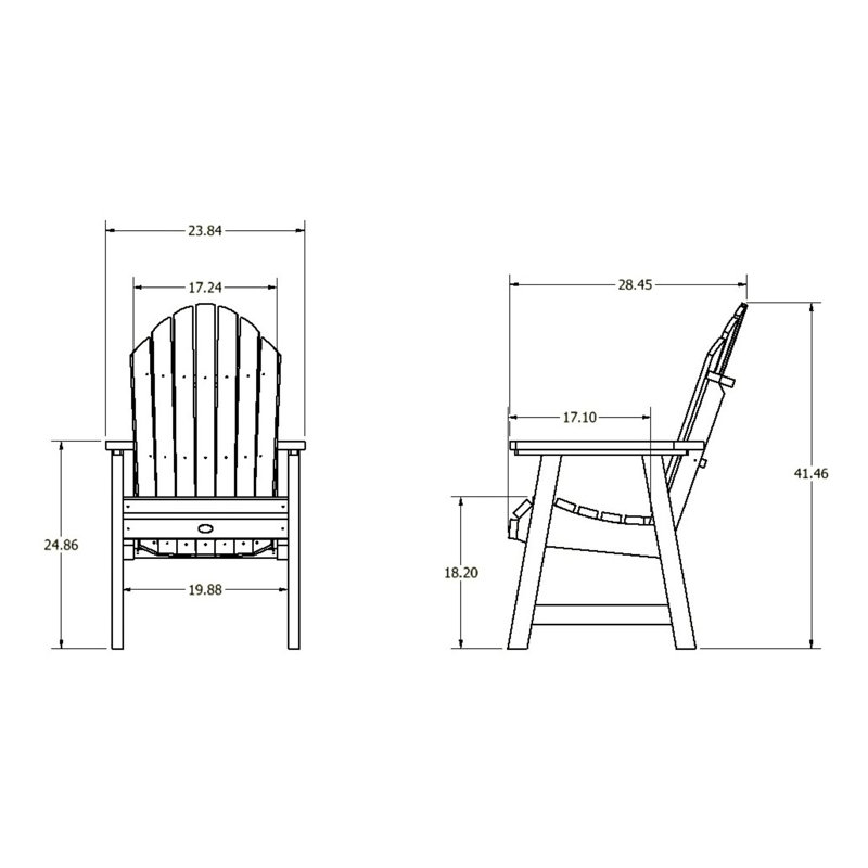 Chaise Adirondack Anette, Brun bois