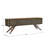 Upton Two-Tone Walnut Finish Rippled Wood Design Tv Stand
