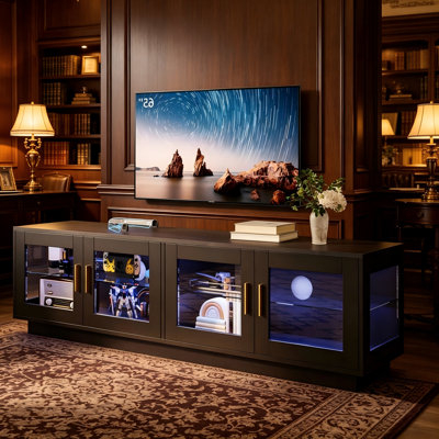 70" TV Stand For TVs Up To 65" With Led Lights