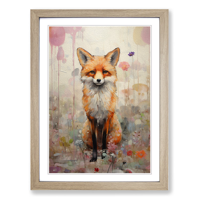 Single Picture Frame Print on Wood, Oak Framed, 64cm H x 46cm W