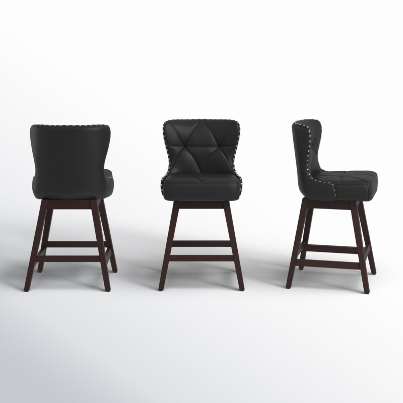Arabele Swivel Counter Stool, Black