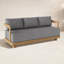 Canapé d'extérieur en teck de 71 po de large avec coussins Sunbrella Granada-127665940-98241194