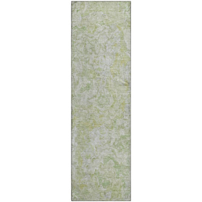 Premium Machine Washable Prisco Green Rug