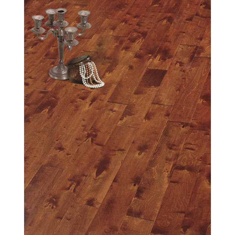 Plancher de bois franc d'ingénierie en bouleau de 3/8 po d'épaisseur x 5 po de largeur x de longueur variable, Aléoutien
