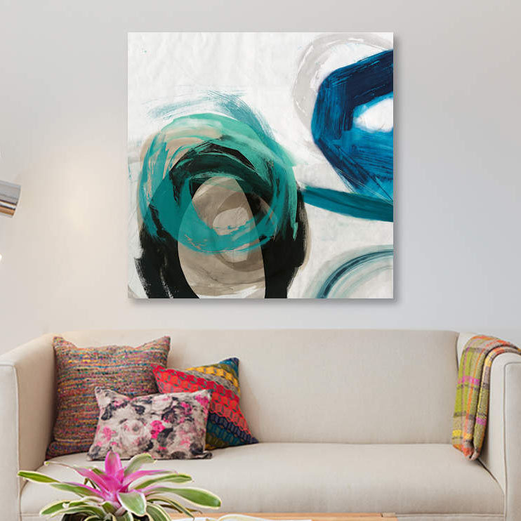 « play i », impression sur toile, H 37 po x l 37 po x P 1,5 po, Pas de tapis, Toile tendue