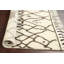 Tapis ivoire en laine noué à la main de conception unique 4 pi 8 po x 6 pi 1 po New Age