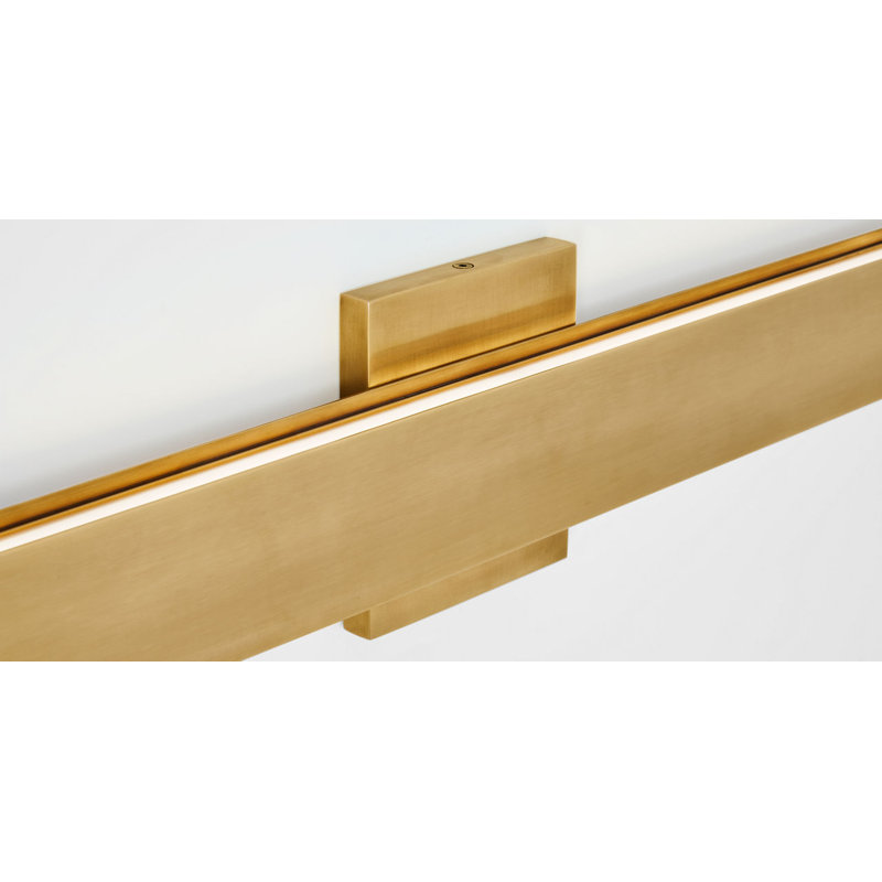 Bau 1 - Light LED Bath Bar, Natural Brass