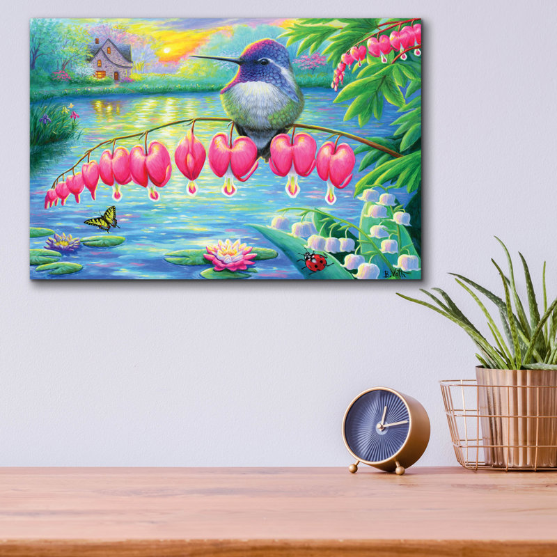 «Morning Glory» par Bridget Voth, art en verre acrylique, H 12 po x l 16 po x P 0,13 po