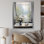 «Grey Misty River Window View I - Farmhouse Windows», art mural
