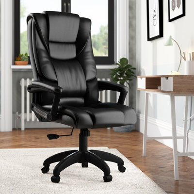Symple Stuff Leather Match Executive Chair