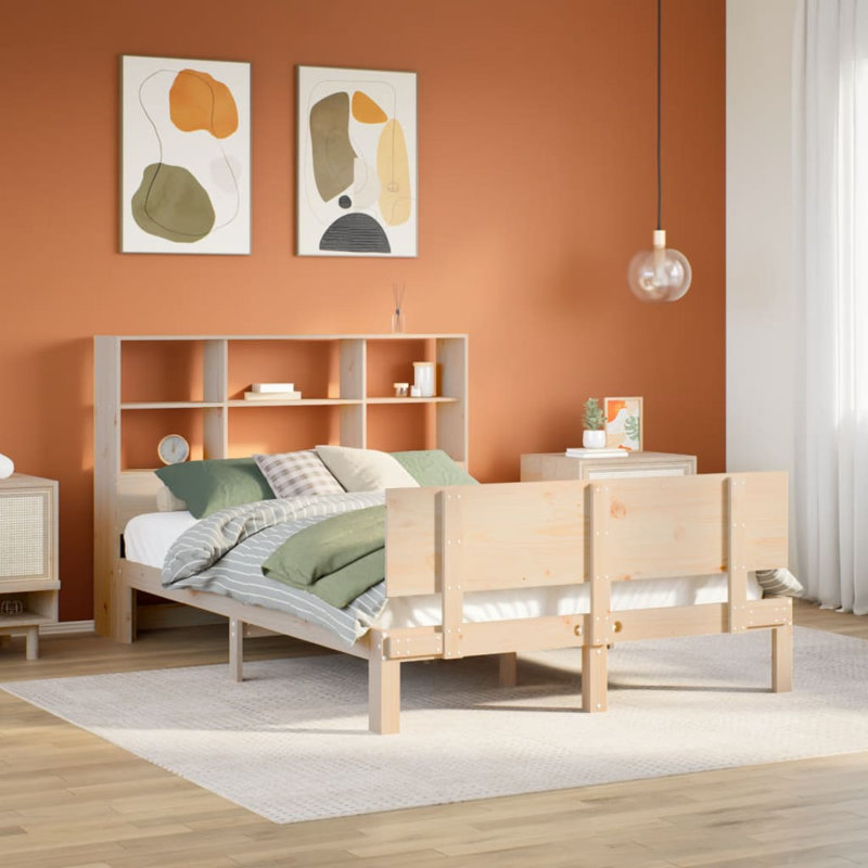 Yaelle Solid Wood Bed, 160 x 200cm, White