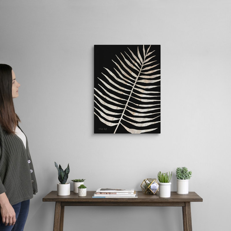 « Palm Frond grain de bois I » par Cindy Jacobs, reproduction d’art sur toile, Toile tendue, H 24 po x l 18 po x 1,25 po