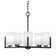 Atlas 5 Light Uplight Chandelier Shown In Graphite Finish With 4” Clear Bubble Glass