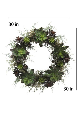 30" Artificial Succulent Wreath