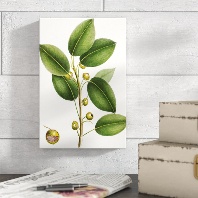 «Cherry Fig Tree», peinture sur toile, H 12 po x l 8 po