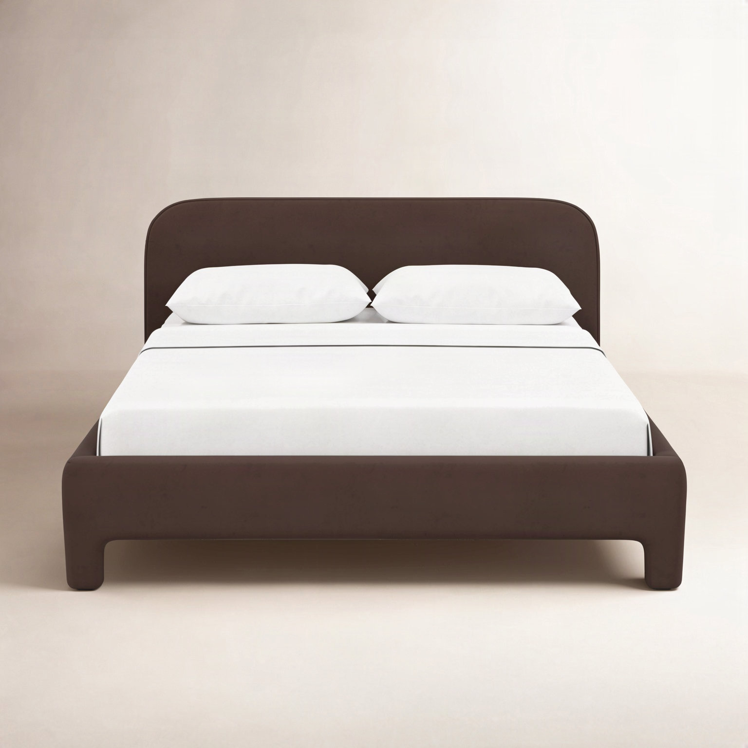 Illy Cotton Upholstered Bed, California King, Classic Chocolate Velvet