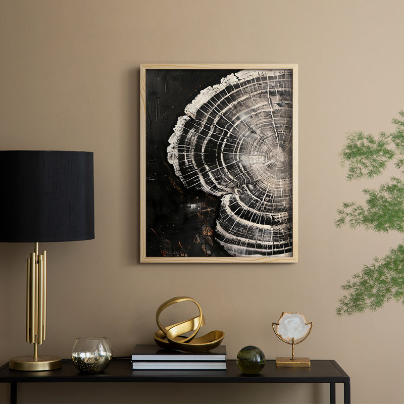 ABSTRACT Series CLII, reproduction encadrée - bois massif, H 11 po x l 9 po