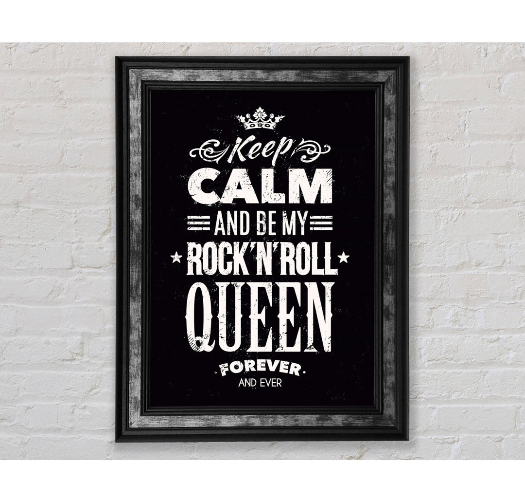 Rock And Roll Queen - Einzelner Bilderrahmen Typografie