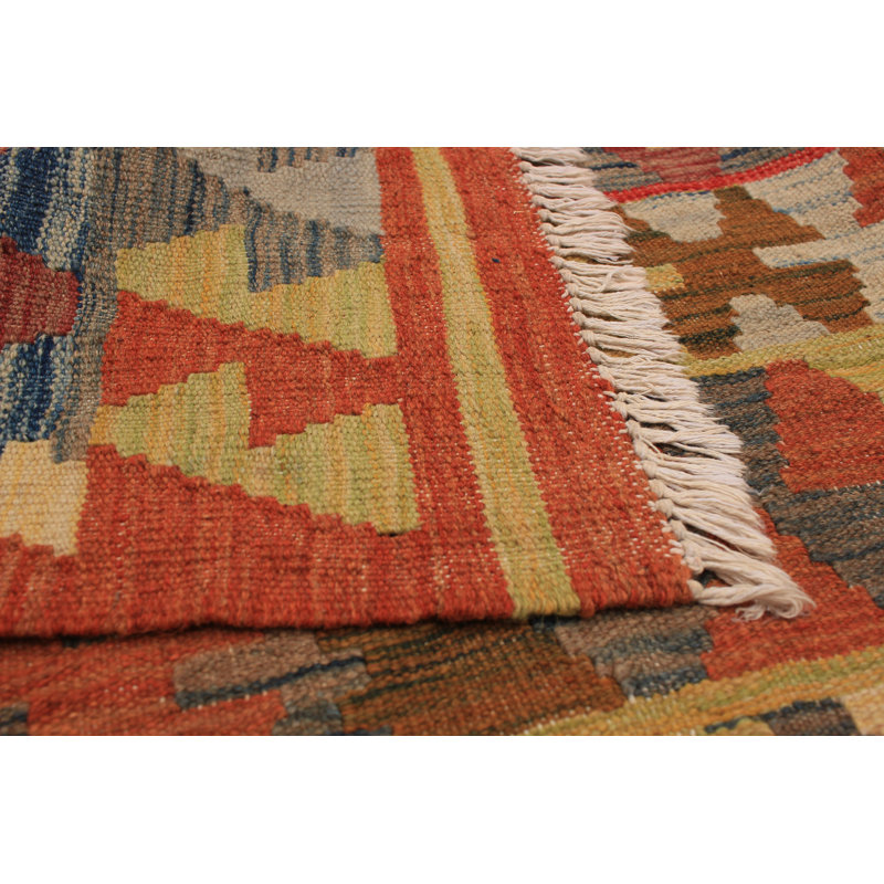 Tapis rouge / vert / jaune en laine fabriqué à la main Beckson