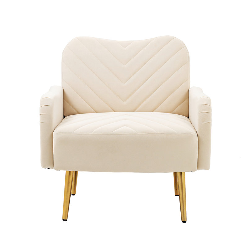 Fauteuil Rheign, Polyester beige
