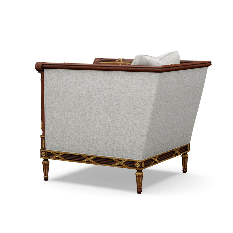 The Regent's Visit  Accent Chair, Gray Olefin Blend