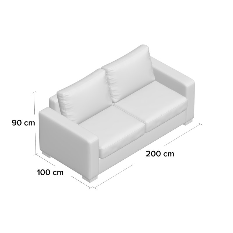 Kelley 2 Seater Sofa Bed, Dark Grey