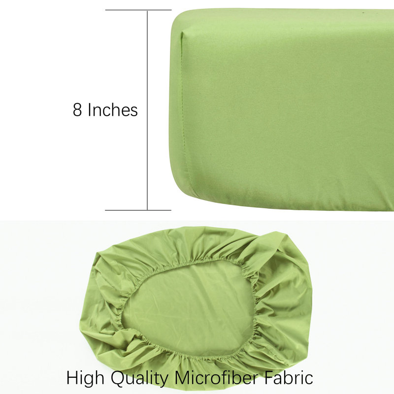 Paquet de 2 feuilles de microfibre brossée ultra douce, Vert