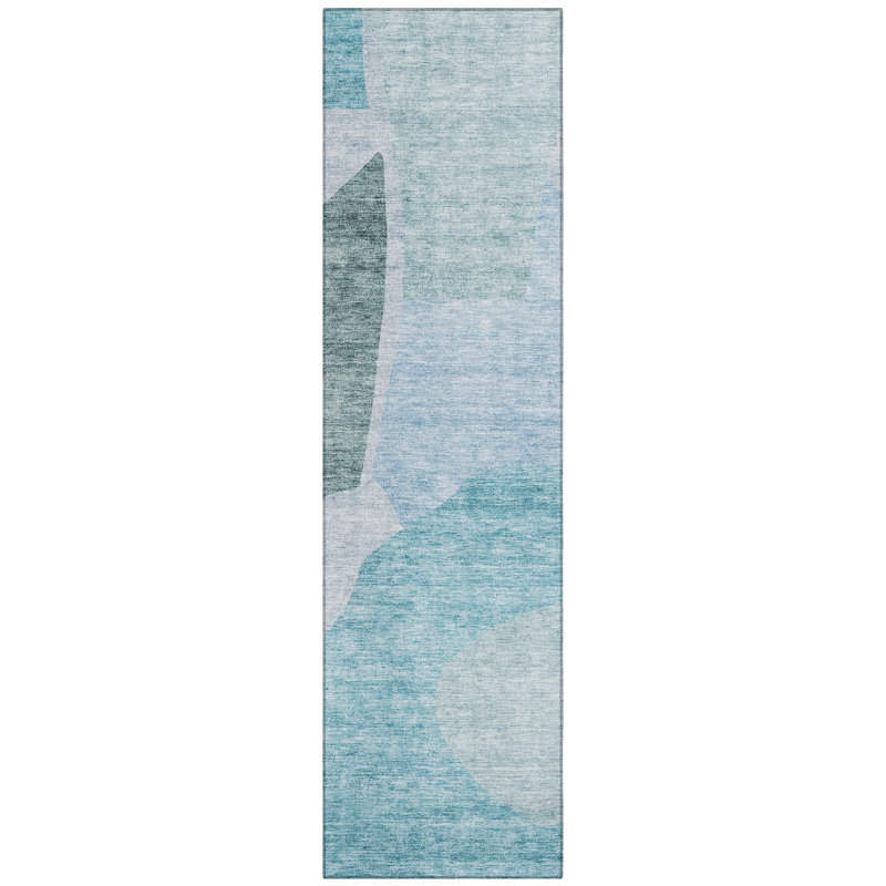 Chereka Washable Abstract Indoor / Outdoor Rug, Runner 2'3" x 7'6"